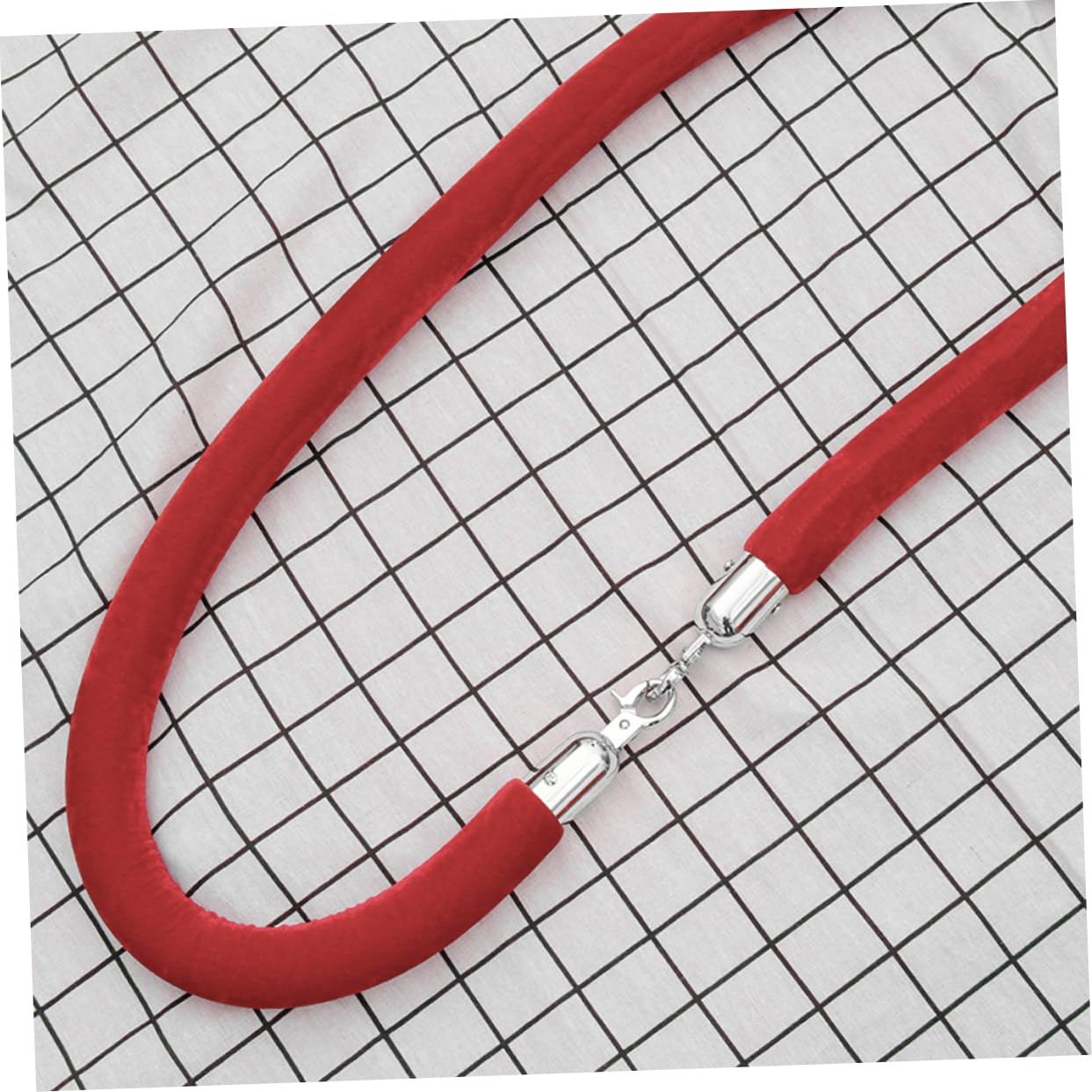 KONTONTY 6pcs Concierge Post Hook Cord Lock Queue Rope End Cap Carpet Ropes End Cap Rope End Cap with Hook Rope End Stopper Rope Stopper End Balls Rope End Caps Rope Hook Zinc Alloy Silver