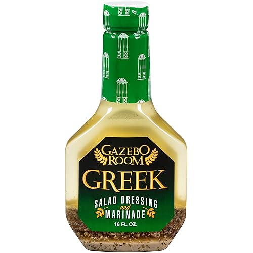 Gazebo Room Greek Salad Dressing and Marinade 16 oz (6 Pack)