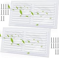 Vista 7 de 2 piezas de 15 x 15 cm de ventilación de frontispicio de aluminio para ático, ventilaciones de pared de cobertizo de metal con tornillo y malla