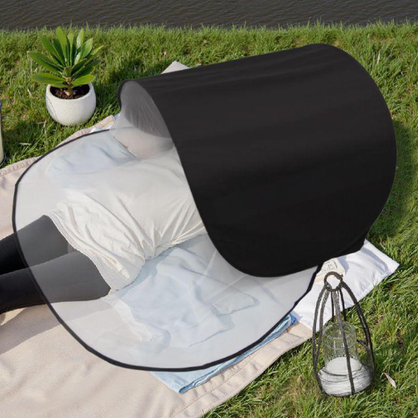 Coso de la cabeza para la cama, carpa de cabeza para dormir,Cuerpo de cabeza de bloqueo de luz - Capucha portátil, ayuda de descanso plegable, escudo de luz antes de acostarse para viajar durante el d