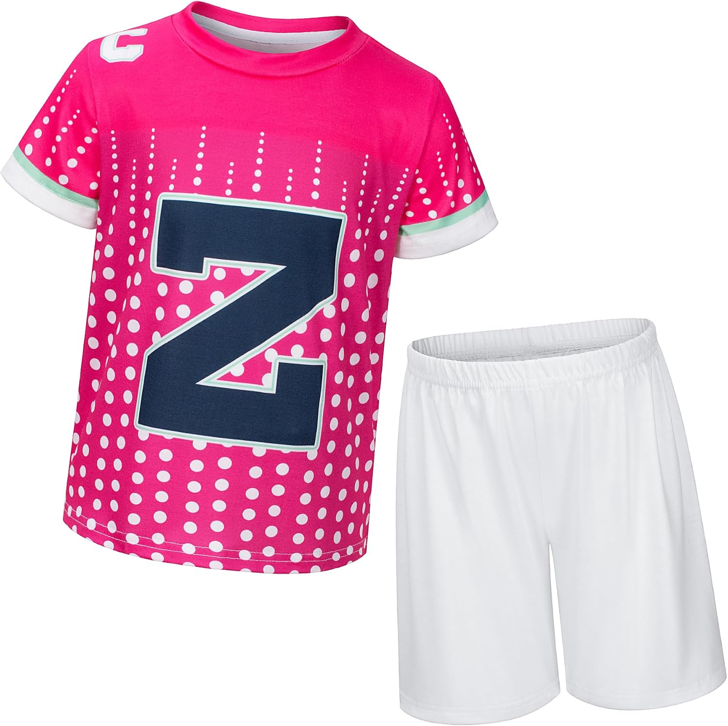 Kids Costume for Boys Sports Cheer T-Shirt Shorts Halloween Party Cosplay
