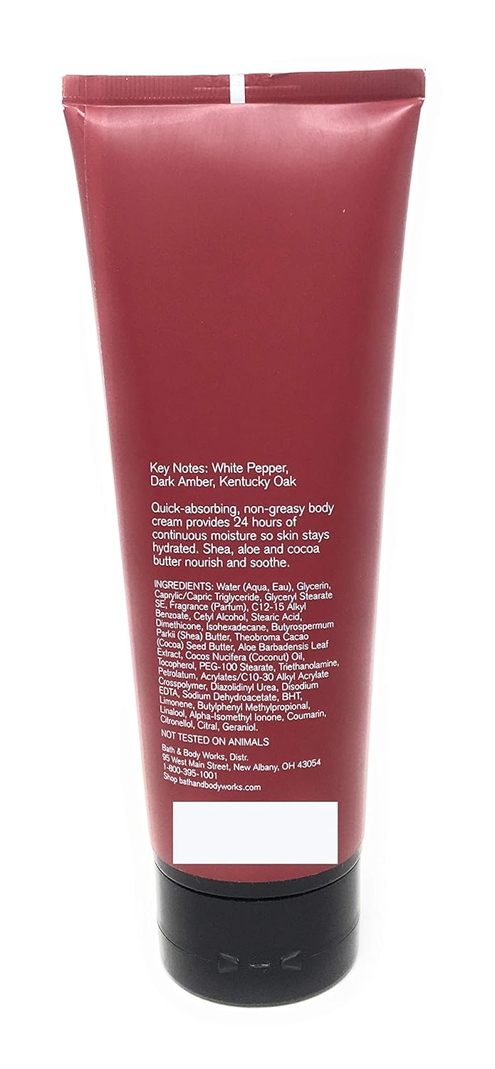 Bath & Body Works Bourbon Men's Ultra Shea Body Cream 8 oz : Beauty & Personal Care