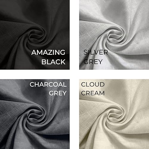 Miniatura 7 de D'Moksha Homes Camino de mesa de lino de 14 x 54 pulgadas, camino de mesa de lino 100% puro, color gris plateado, lavable a máquina