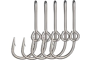 THKFISH 5PCS Gold/Black/Silver Fish Hook Hat Pins Clip for Fishing Hat