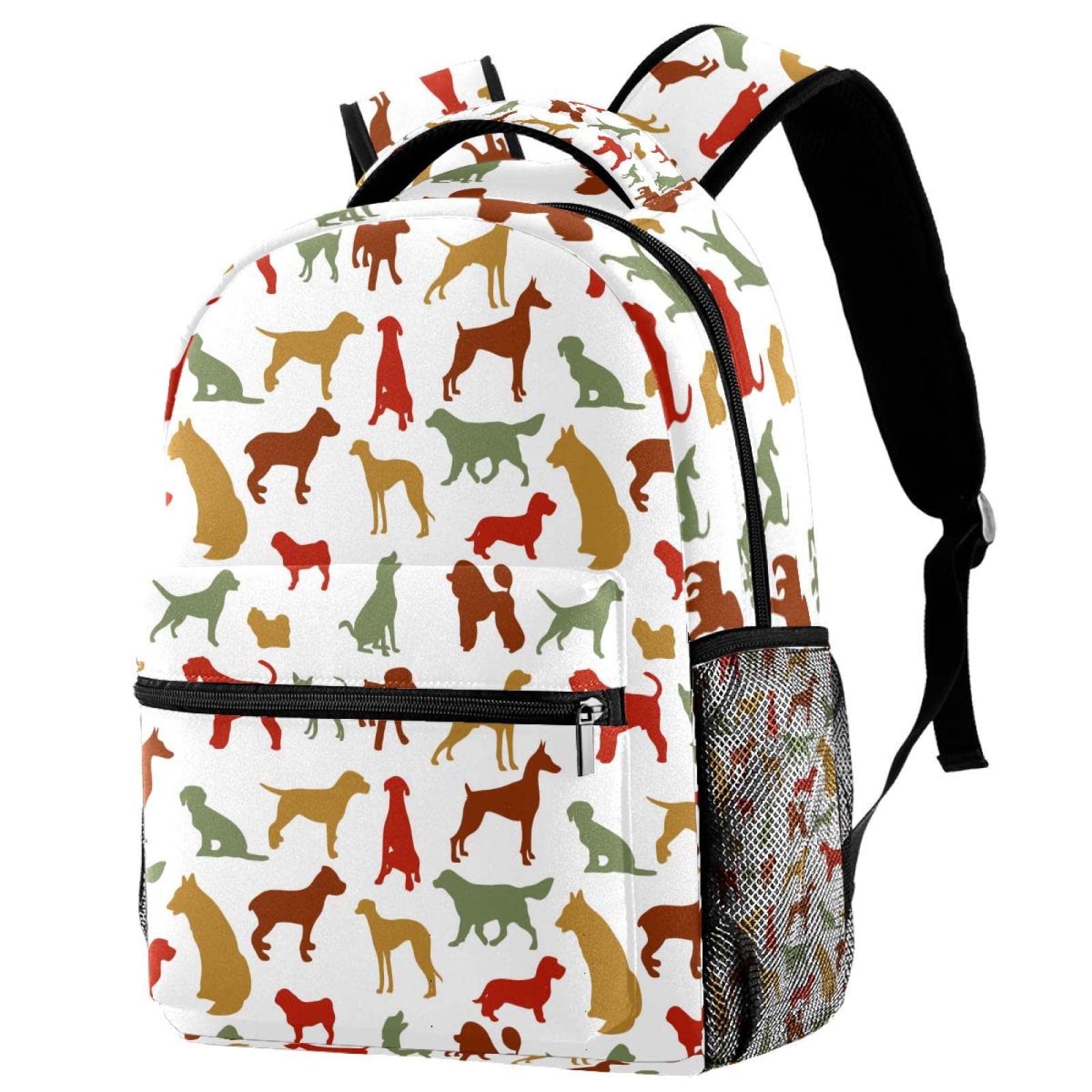 Dog Pattern Backpack for Men School Bookbag Hiking Travel Rucksack School Bag for Women