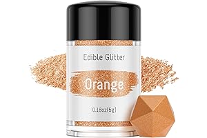 Jelife Orange Edible Glitter: Shimmering Sparkle for Culinary Creations