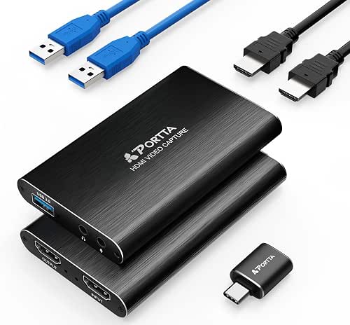 Portta HDMI Video Capture Card, Stream and Record in 1080P60