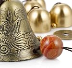 Lucky Wind Chimes Fengshui Bell Copper Alloy Dragon Bell 6 Bells Hanging Wind Bell for Home Garden Hanging Good Luck Blessing