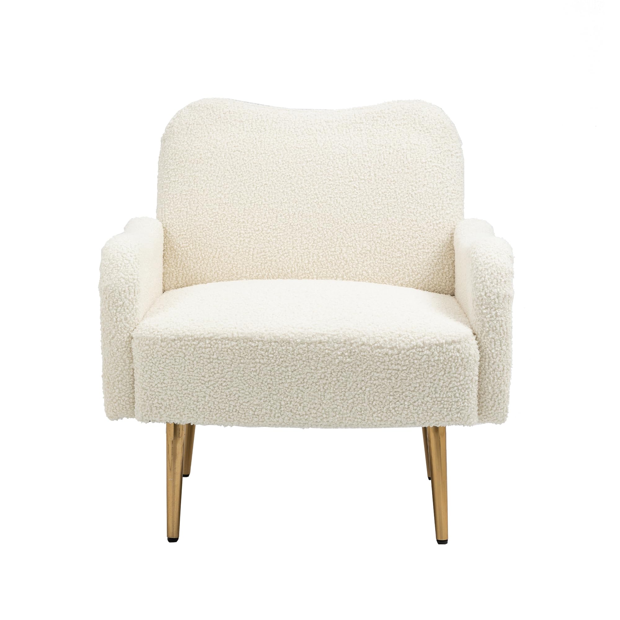 MAICOSY Teddy Accent Chair with Metal Feet - White