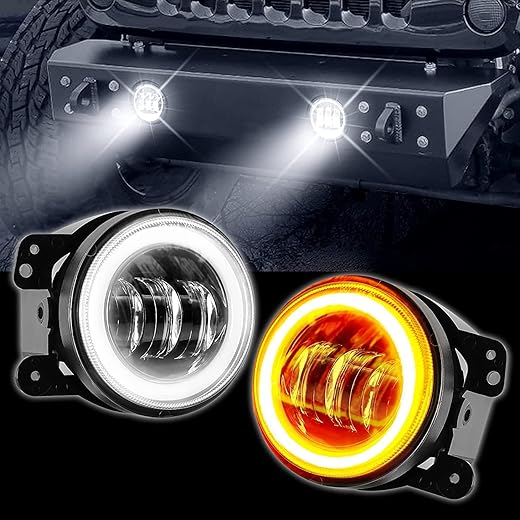 AutoBizarre 4 inch White Amber Fog Light