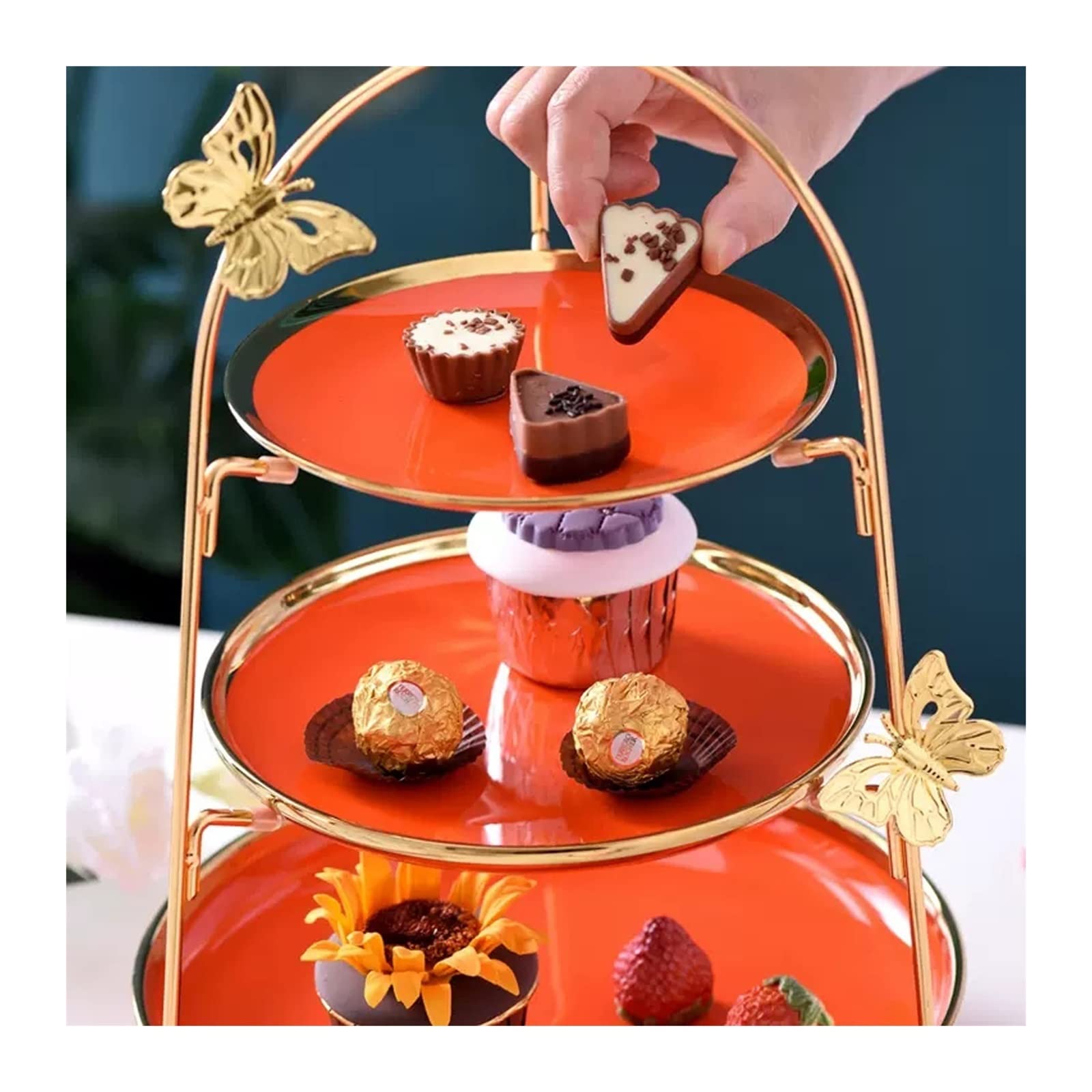 Présentoir à Gâteau Table à dessert, Table à dessert commerciale, présentoir à gâteau temporaire for gâteau, salon familial, table à thé, présentoir à plateau de fruits Stand de Gâteaux ( Color : D ,