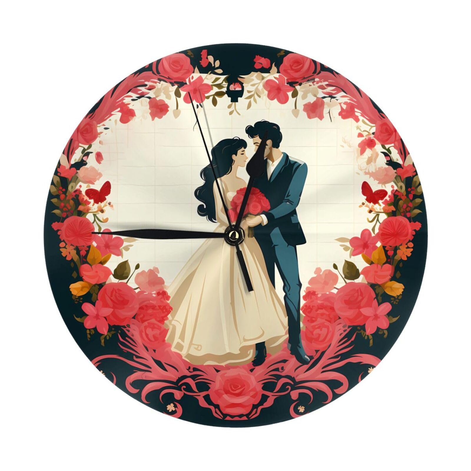 Horloge Just Married de table souvenir romantique pour la chambre