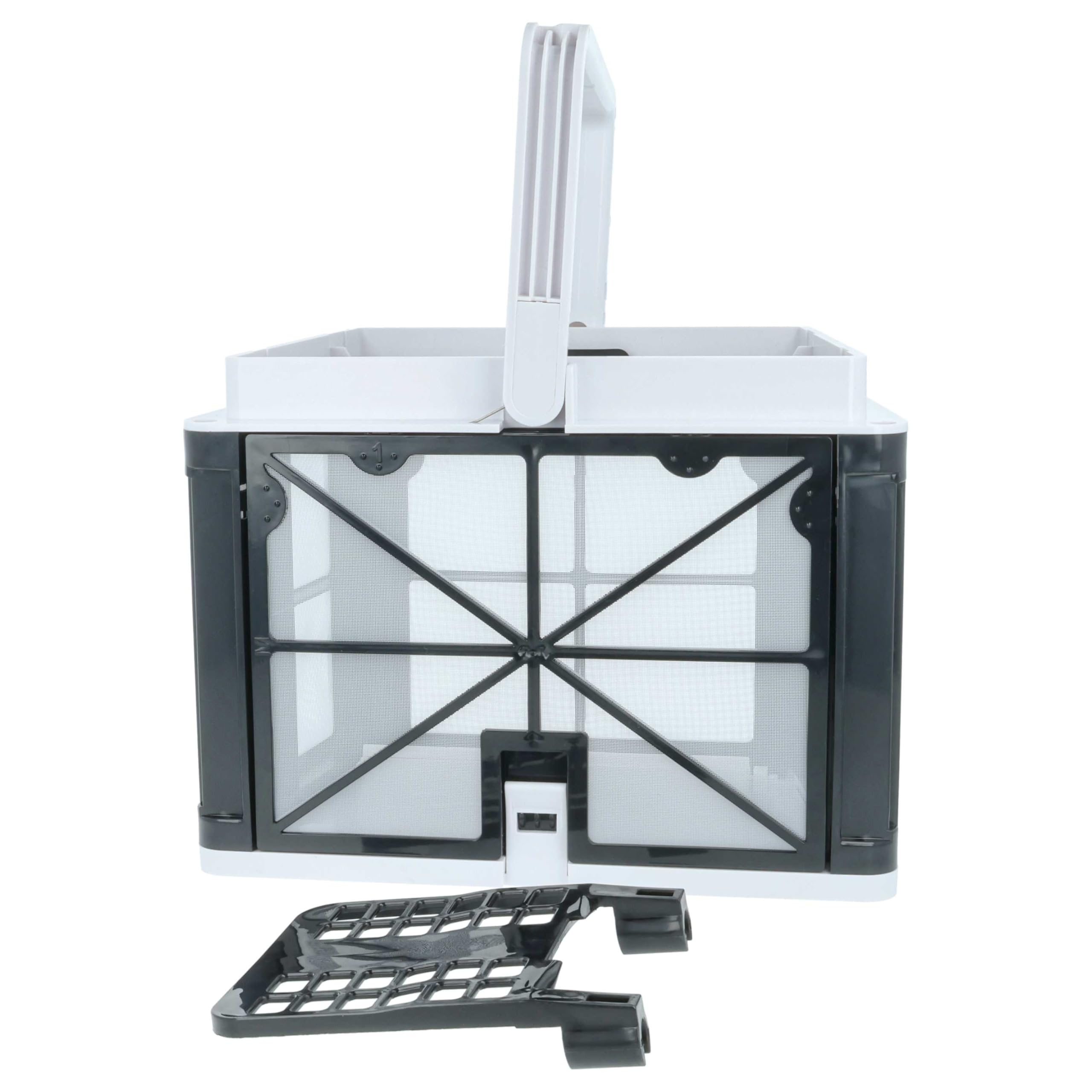 vhbw Filterkorb mit Motorschutz kompatibel mit Dolphin Classic Light Poolsauger, Poolroboter - 23,5 x 14,5 x 18 cm