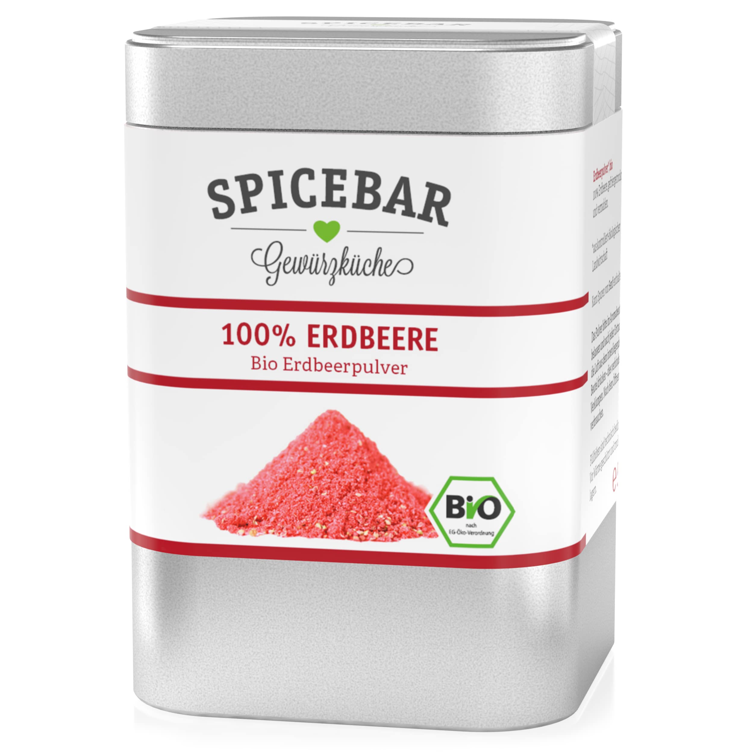 Proszek truskawkowy, proszek owocowy suszony w 100% z truskawki, ekologiczny (1 x 50 g)