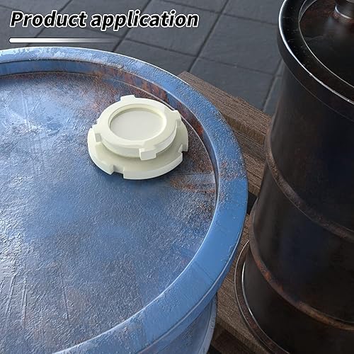 Vista 50 de TAISHER Adaptador de conector de tanque de mamparo de 1 pulgada de ABS blanco con tapones y junta para tanque de agua, barriles de lluvia, acuarios