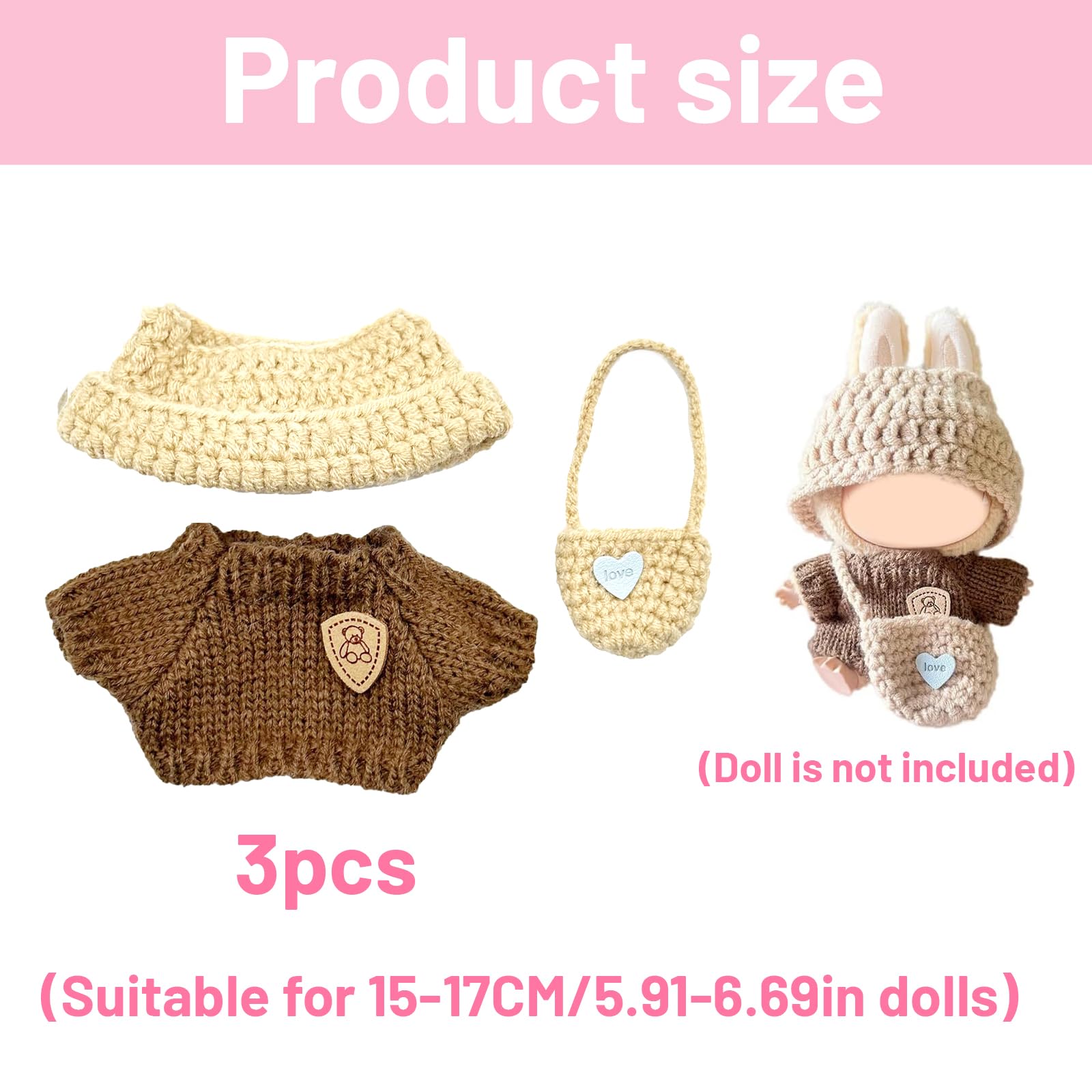 3 Pcs Doll Clothes Compatible - Image 2