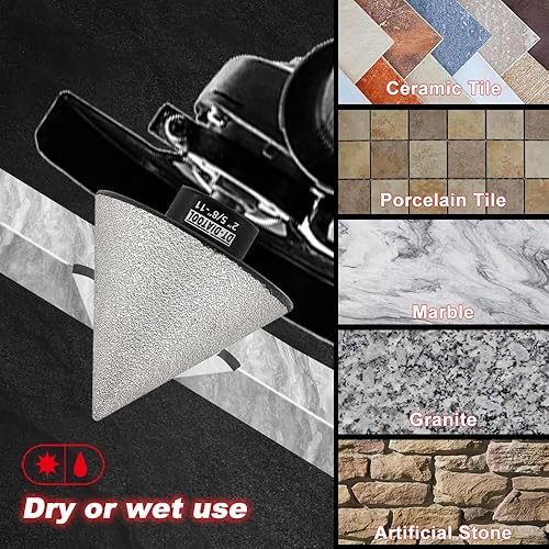 Miniatura 5 de DT-DIATOOL Brocas biseladoras de diamante  Broca avellanadora de diamante de 1-38 pulgadas x 58 pulgadas - 11 rosca para ampliar recortes, dar forma