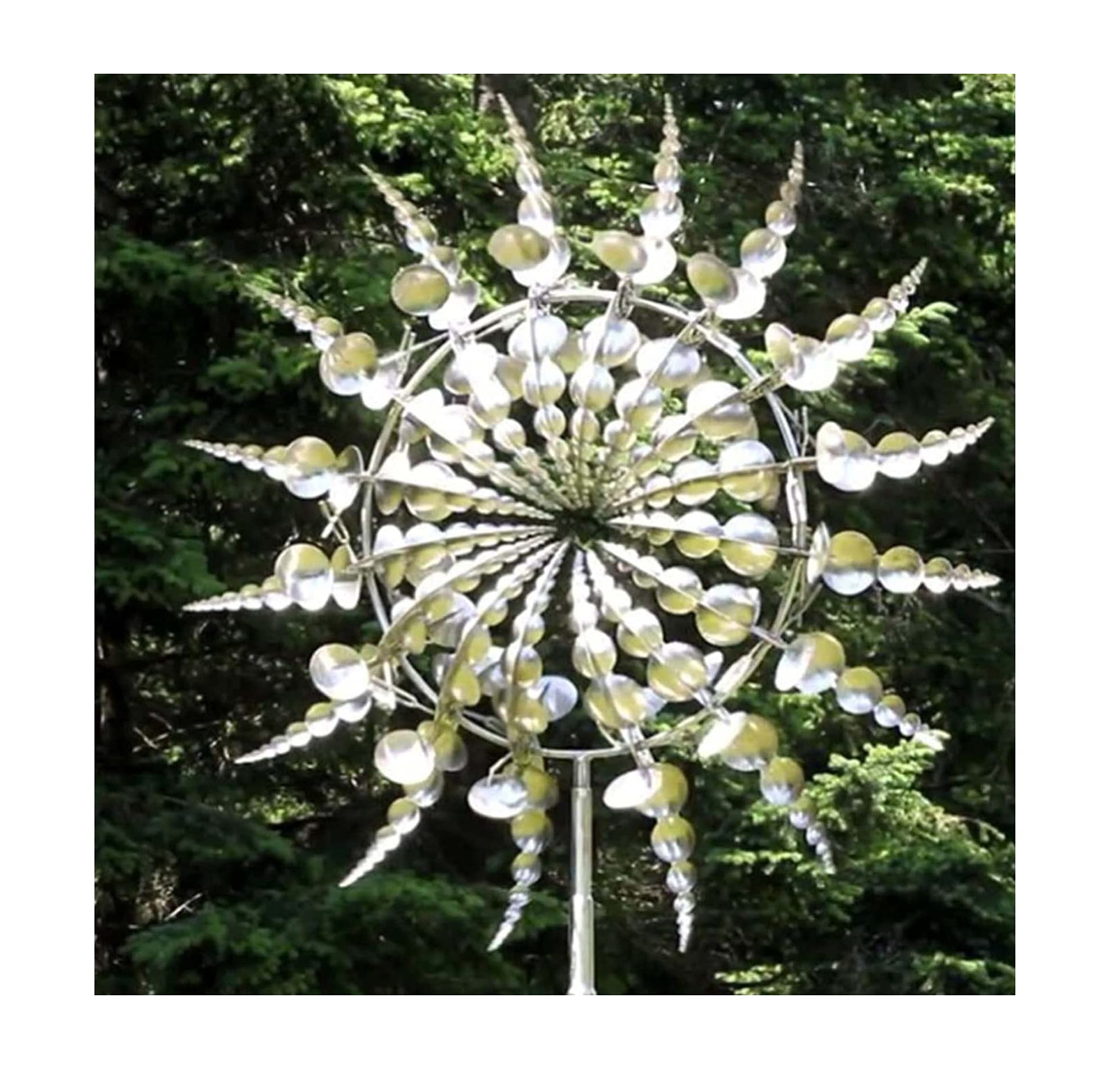 Girandola unica e magica in metallo 3D, per cortile e giardino, decorazione per terrazze esterne, 35 x 70 cm