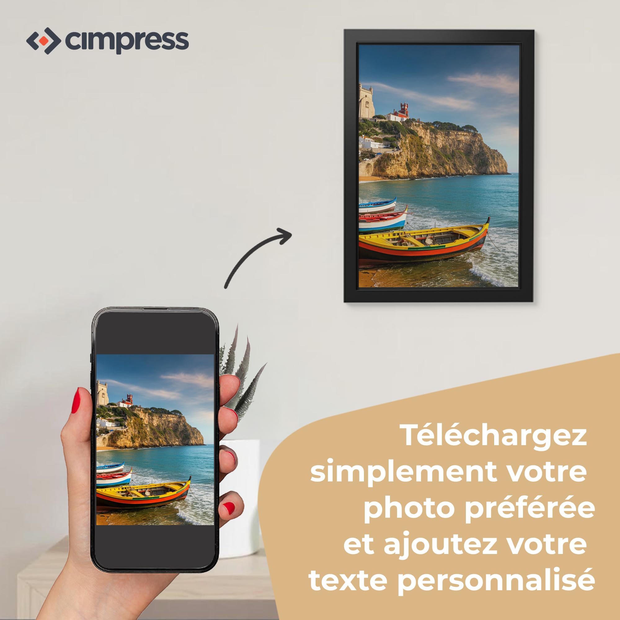 Cimpress Tableau sur Toile Personnalisé 20×30 cm Décoration Murale Moderne