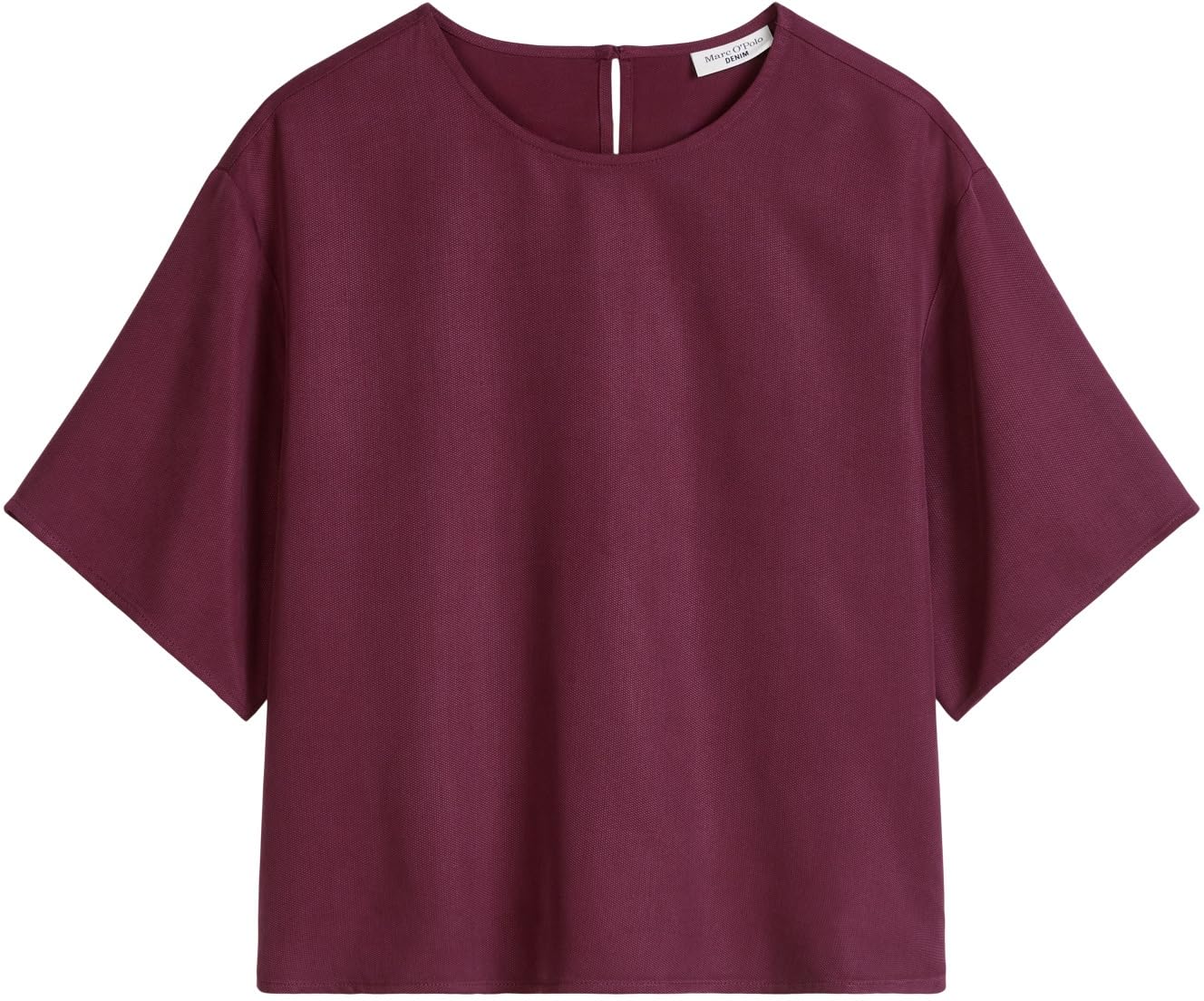 Marc OߴPolo Denim Damen Kurzarmbluse mit Rundhalsausschnitt Relaxed Fit