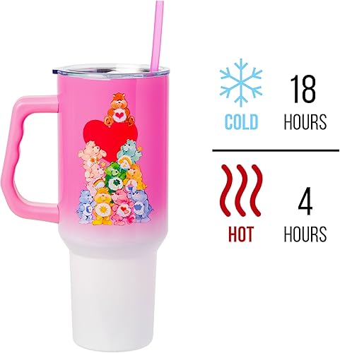 Miniatura 10 de Silver Buffalo Sanrio Hello Kitty and Friends With My Melody, Kuromi y Pompompurin Rainbow Ombre - Vaso de acero inoxidable con asa y pajilla, cabe