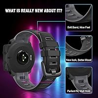 Vista 3 de ANCOOL Compatible con Garmin Instinct 2 Band, correa de silicona suave de repuesto para Garmin Instinct Tide/Esports/Solar/Smartwatches tácticos