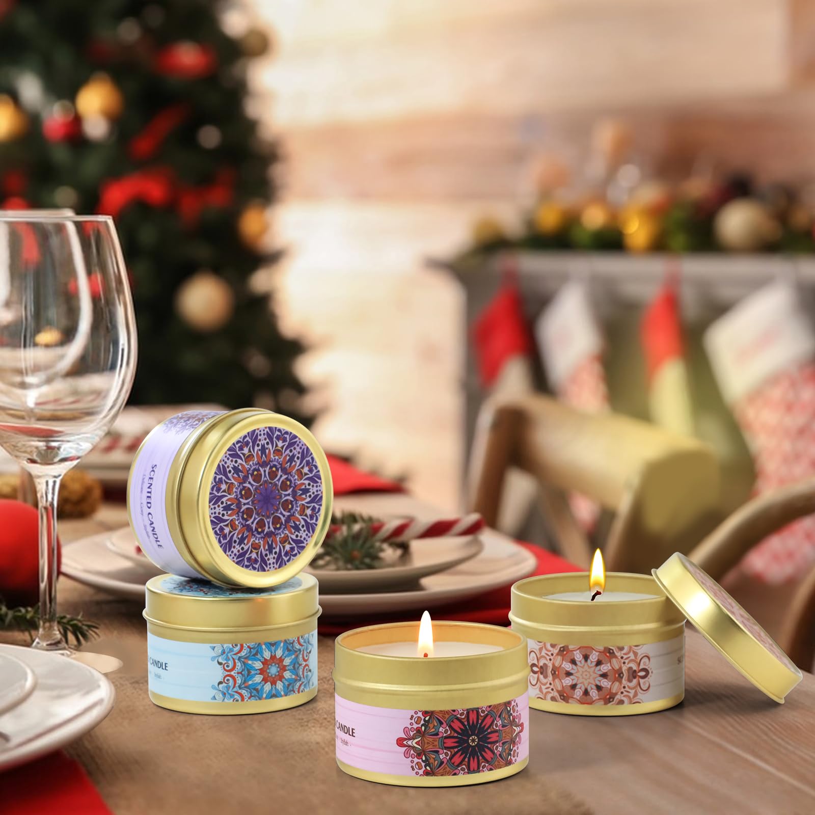 Lot De 3 Bougies Parfumées En Cire De Soja - 2.5 Oz, 8 Parfums Fruits/Fleurs | Cadeau Femme, Noël, Anniversaire