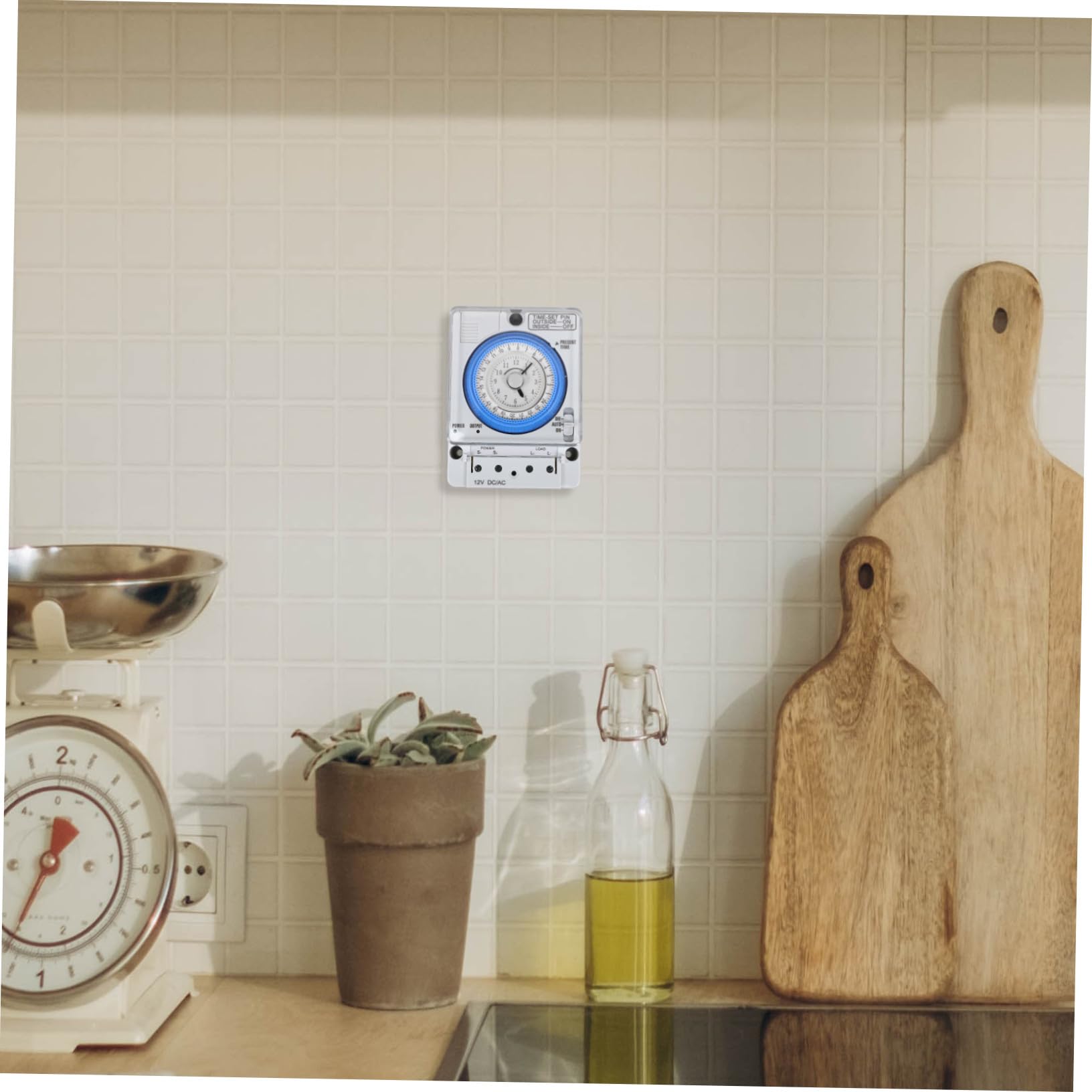 Temporizador Mecánico de Cuenta Regresiva 16a 250vac Blanco PC | Control de Preciso, Uso en Cocina y Hogar, Fácil de Limpiar, Portátil, sin Batería Incluida