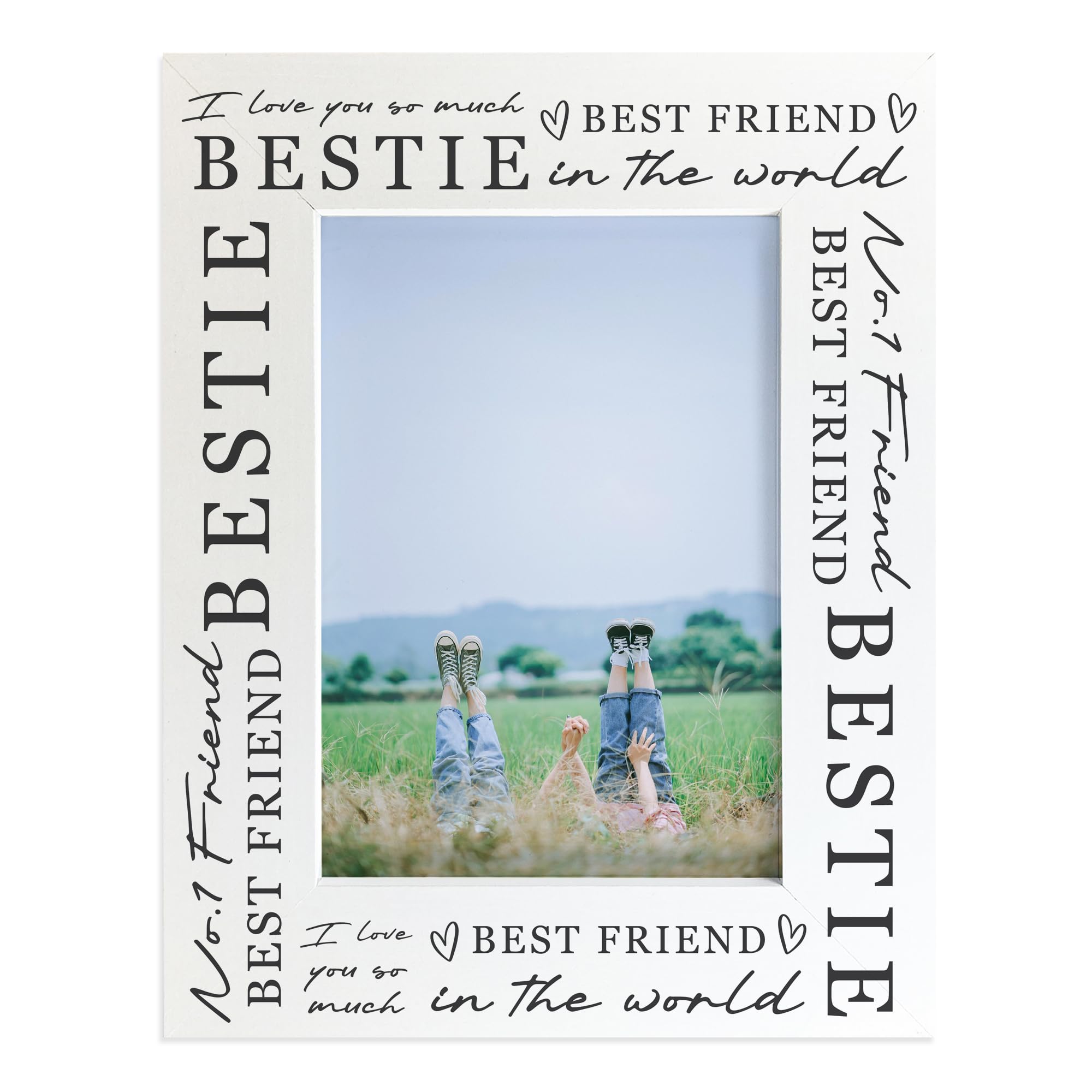 RED OCEAN Friendship Gift Bestie Photo Frame BFF Picture Frame 7x5 Frame For Him Her Women Thank You Gift For Best Friend Keepsake