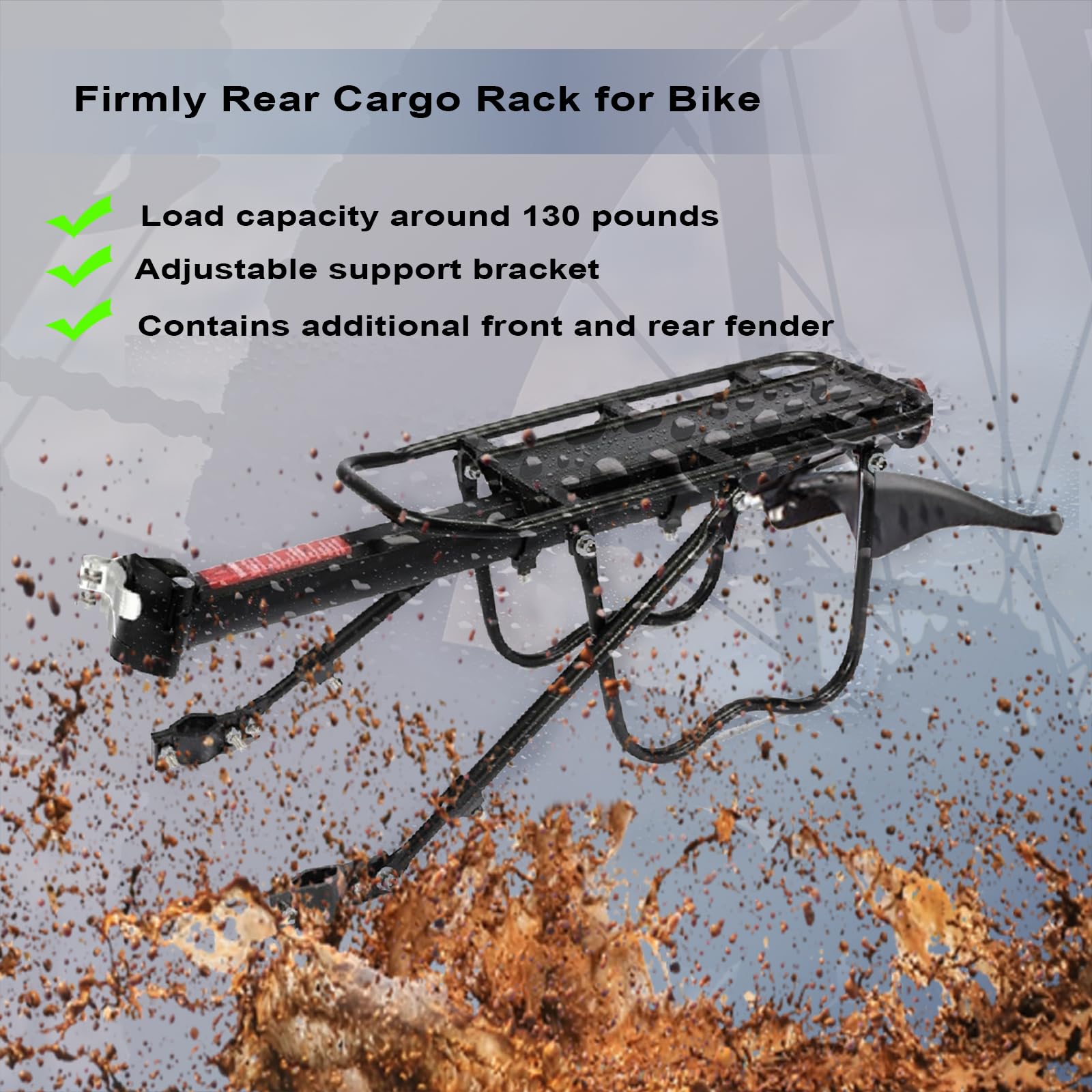 Wanderlodge Rear Bike Rack Snapklik.com : Bike Rear Cargo Rack - Adjustable Bicycle Trunk Pannier ...
