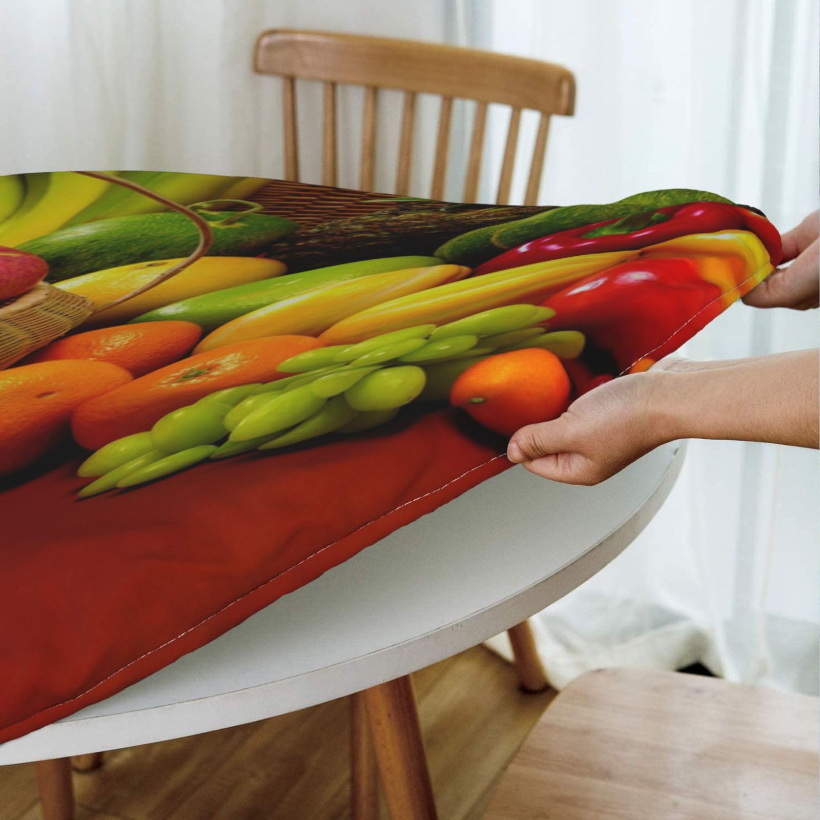 Nappe Ronde Avec Bords élastiques - Imperméable Et Résistante