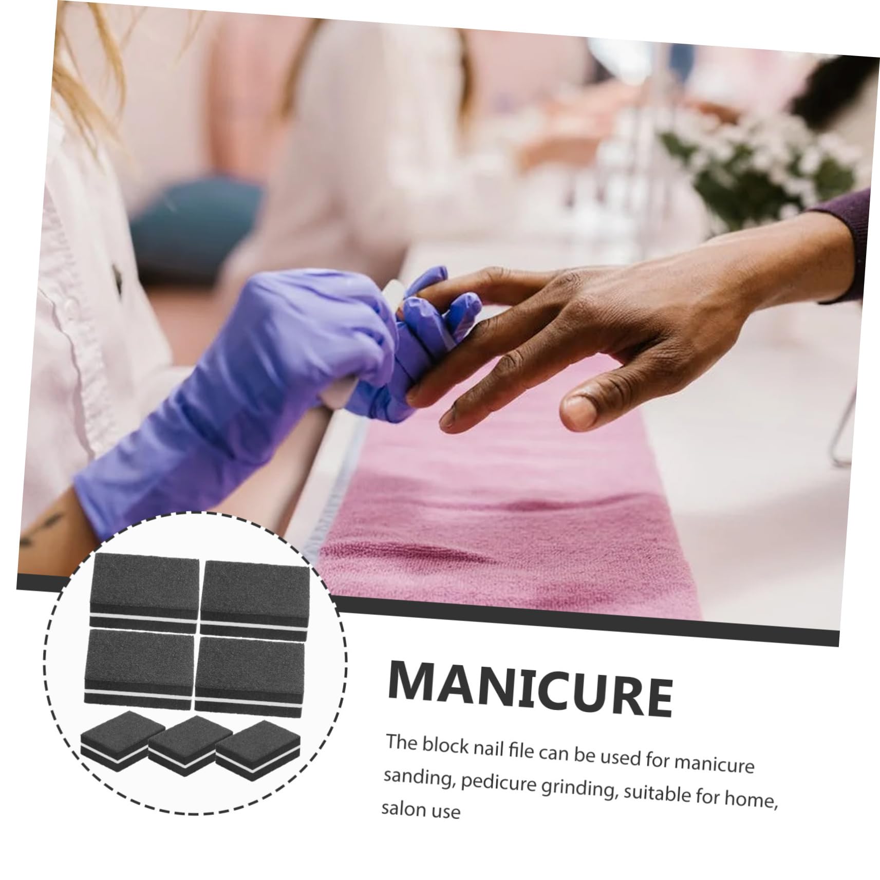 Healvian 250piezas Bloques De Esponja Para Lijado De Uñas De Pulidores Dobles Para Manicura y Pedicura Herramientas De Lijado Para Uñas De Manicura Compactos y Portátiles