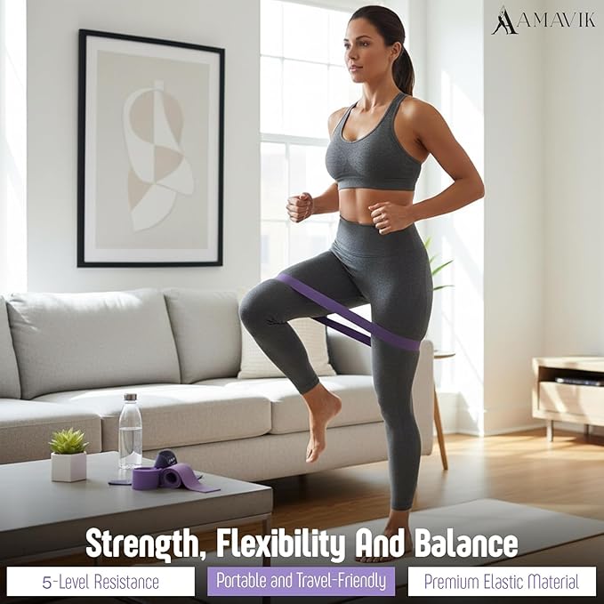 Kit de Pilates AMAVIK 15 Piezas con Bandas de Resistencia, Aro y Pelota miniatura 8