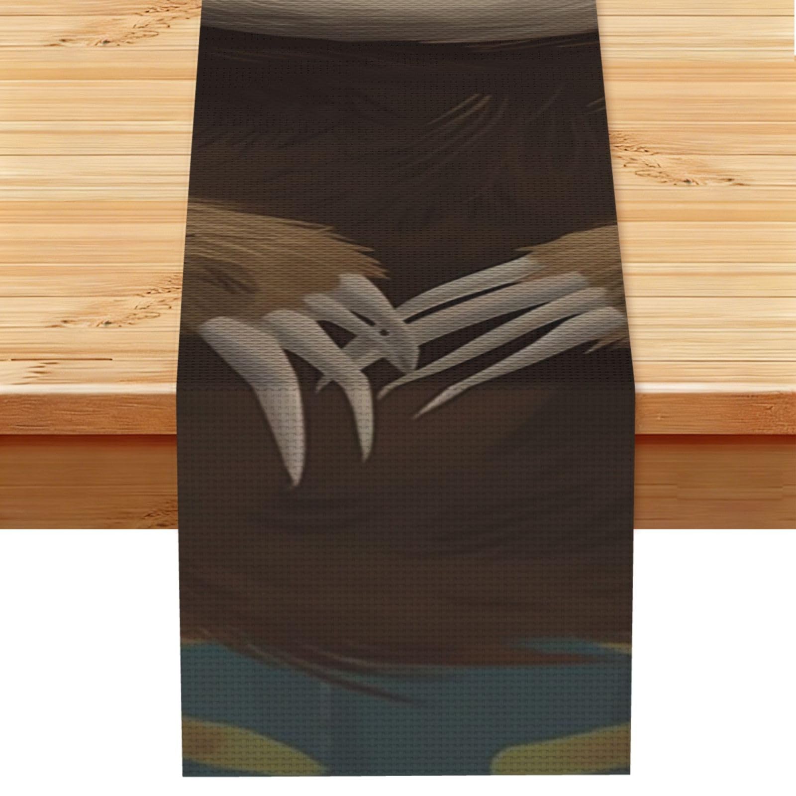 Sloth Table Runner 13x72 Inch Cotton Linen Table Linen Washable Farmhouse Tablecloth Modern Abstract Art Kitchen Dinning Table Decoration for Home Party Decor