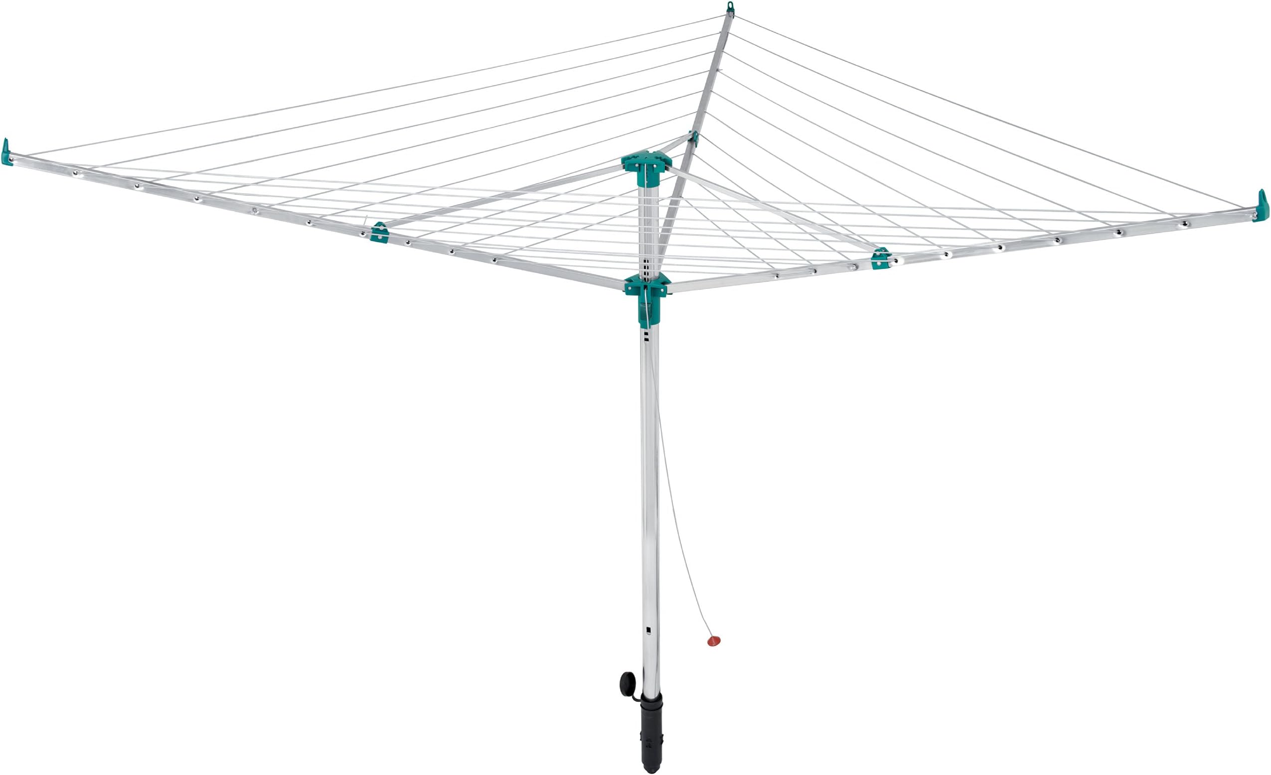 Leifheit 85506 46 m Linotrend 500 Longline 3-Arm Rotary Clothes Airer, Green