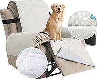 Vista 12 de H.VERSAILTEX - Funda protectora para sillón reclinable de sala de estar, 100 % impermeable, acolchada, con correa elástica y parte posterior