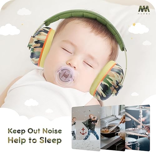 Miniatura 4 de Mumba Auriculares con cancelación de ruido para bebés y niños pequeños, orejeras para bebés de 3 a 24 meses en adelante