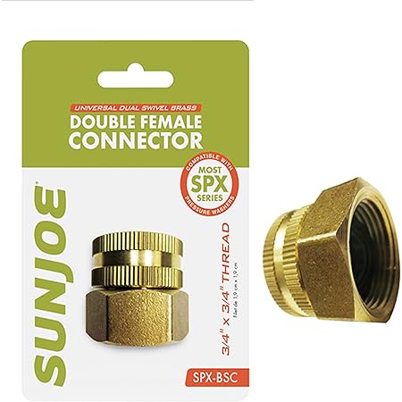Sun Joe SPX-BSC Dual Swivel Brass Connector, 3/4-Inch by 3/4-Inch
