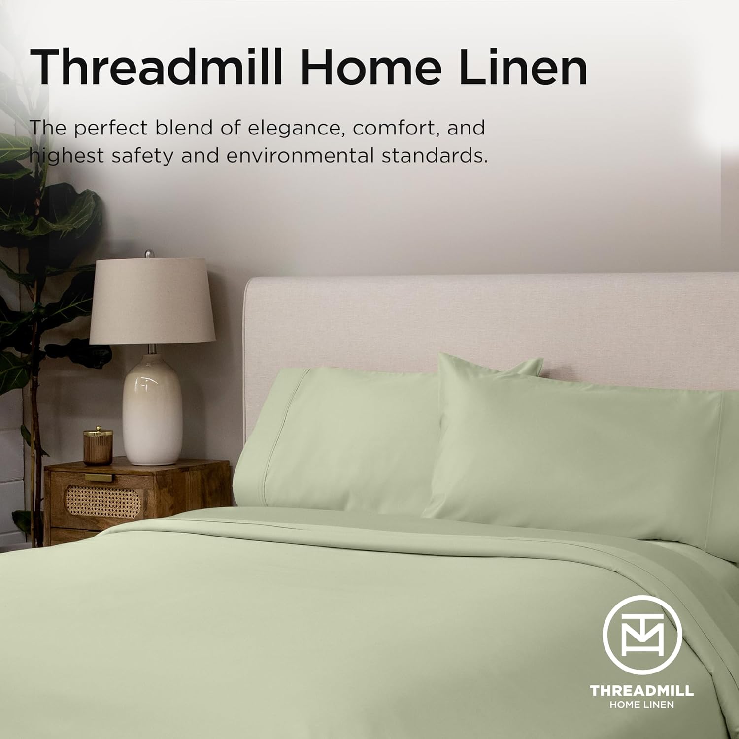 Threadmill Luxury Supima Cotton Sheets, Luxury 1200 Thread Count Soft 100% Cotton Sheets for Full Size Bed, 4 Pc Sage Green Bed Sheets Full Set, 5-Star Hotel Quality Deep Pocket Bed Sheets Set - Image 7