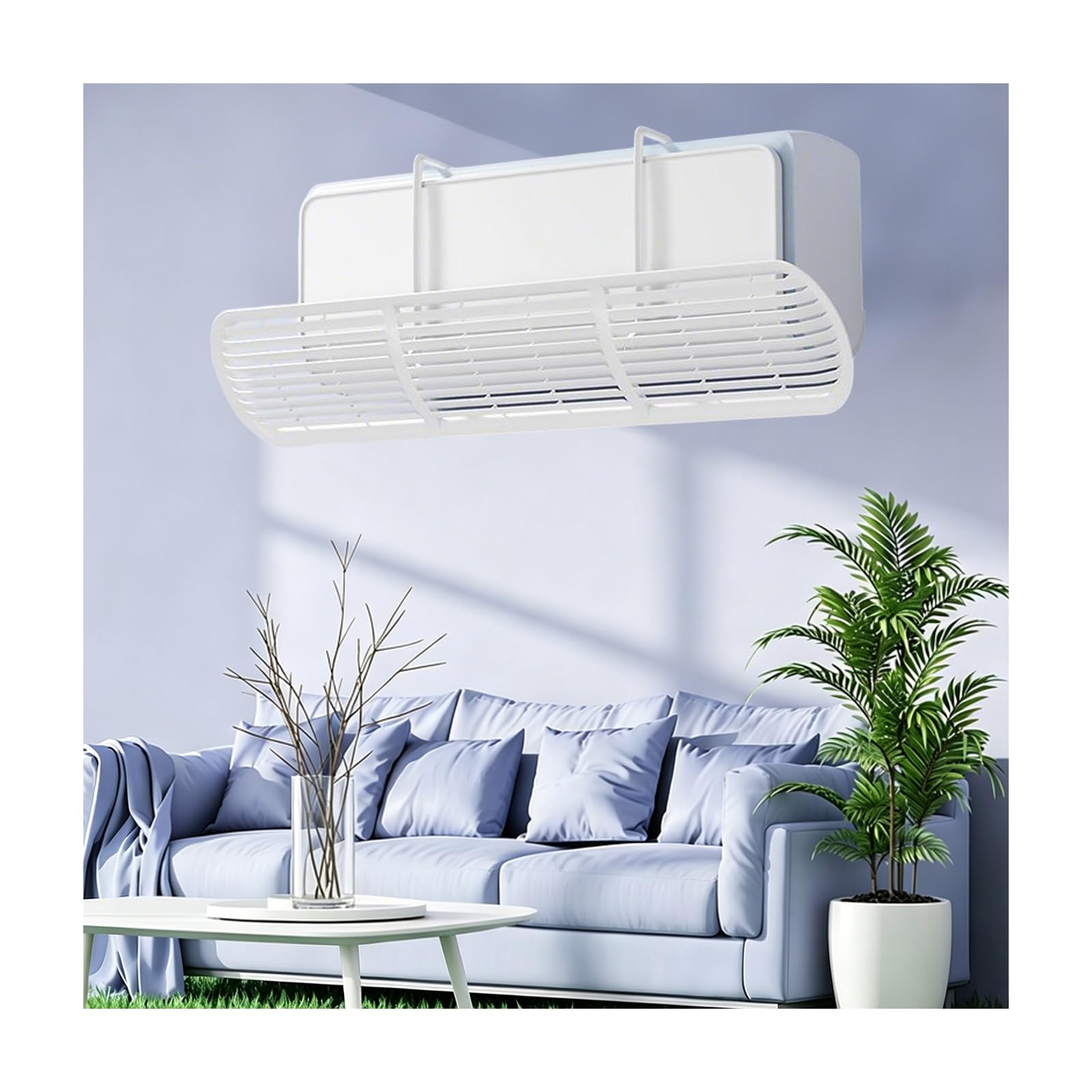 YFAURNDE Mini Split Air Deflector, Retractable Anti Direct Blowing Shield, No Drill and Adjustable; Effectively Prevents Direct Airflow Onto The Bed, Sofa, Or Desk.(Standard version)