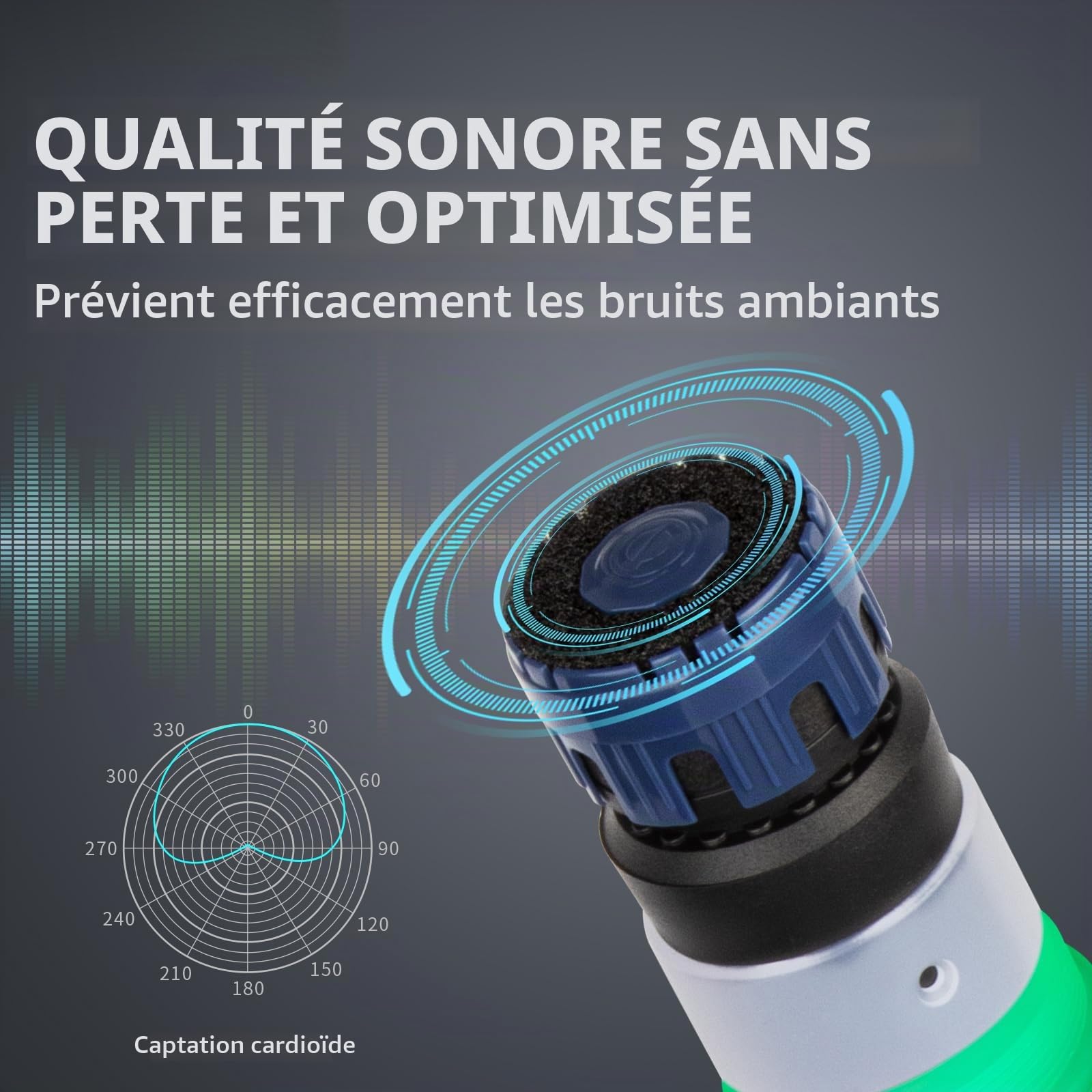 Depusheng R7 Ensemble de Microphone sans Fil équipé de Deux Microphones à Main dynamiques et d'un récepteur, avec Une portée de réception de 80 mètres, adapté aux scènes de Concerts de karaoké