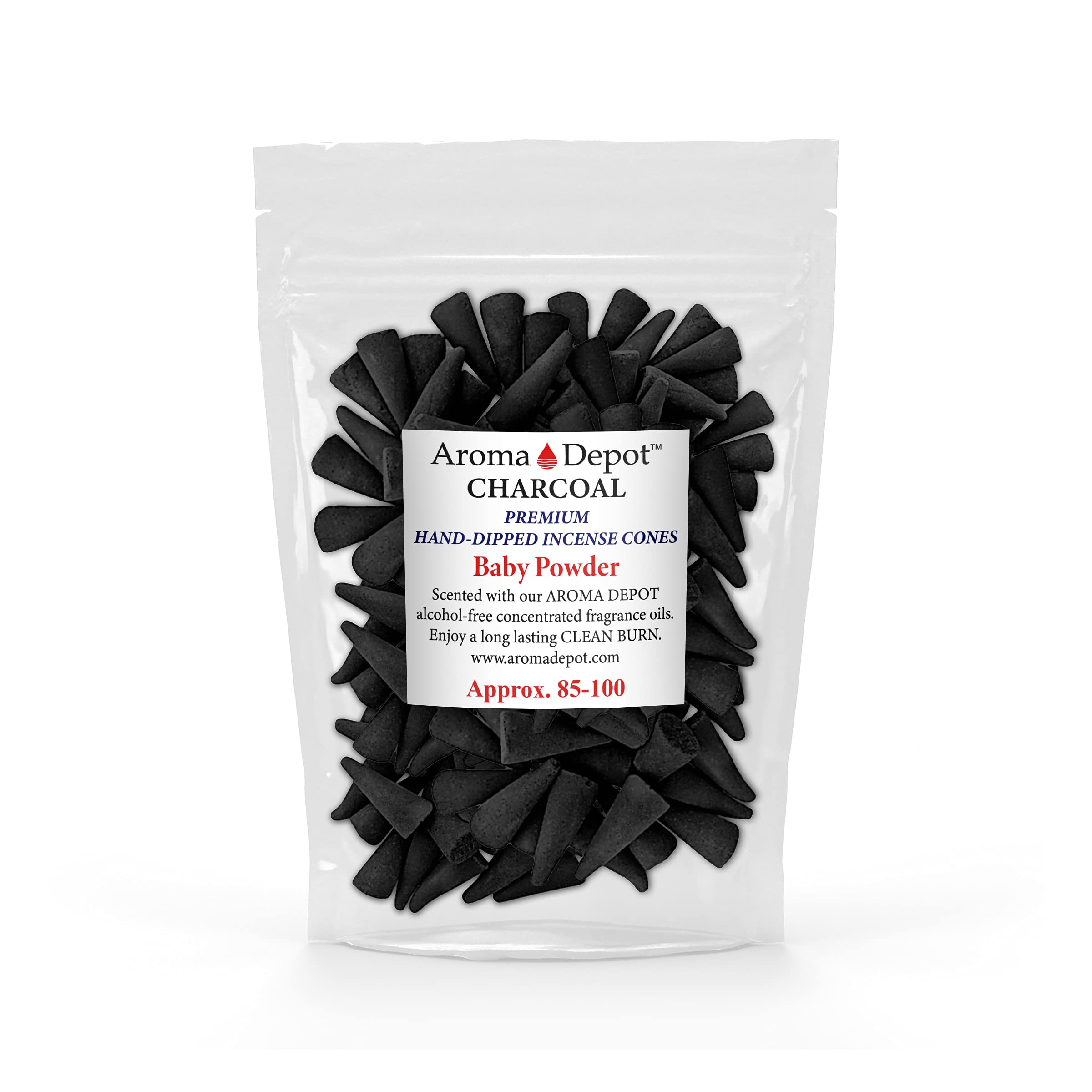 1'' Baby Powder Incense Charcoal Cones (Approx. 85-100)