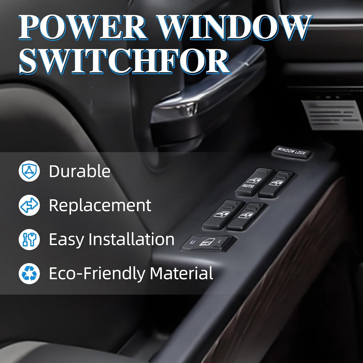 Master Power Window Switch Front Left Driver Side Compatible with 2000-2002 Chevy Silverado GMC Sierra 1500HD 2500HD丨2000-2002 GMC Sierra Yukon XL丨2002 Escalade, Replaces OE 15062650