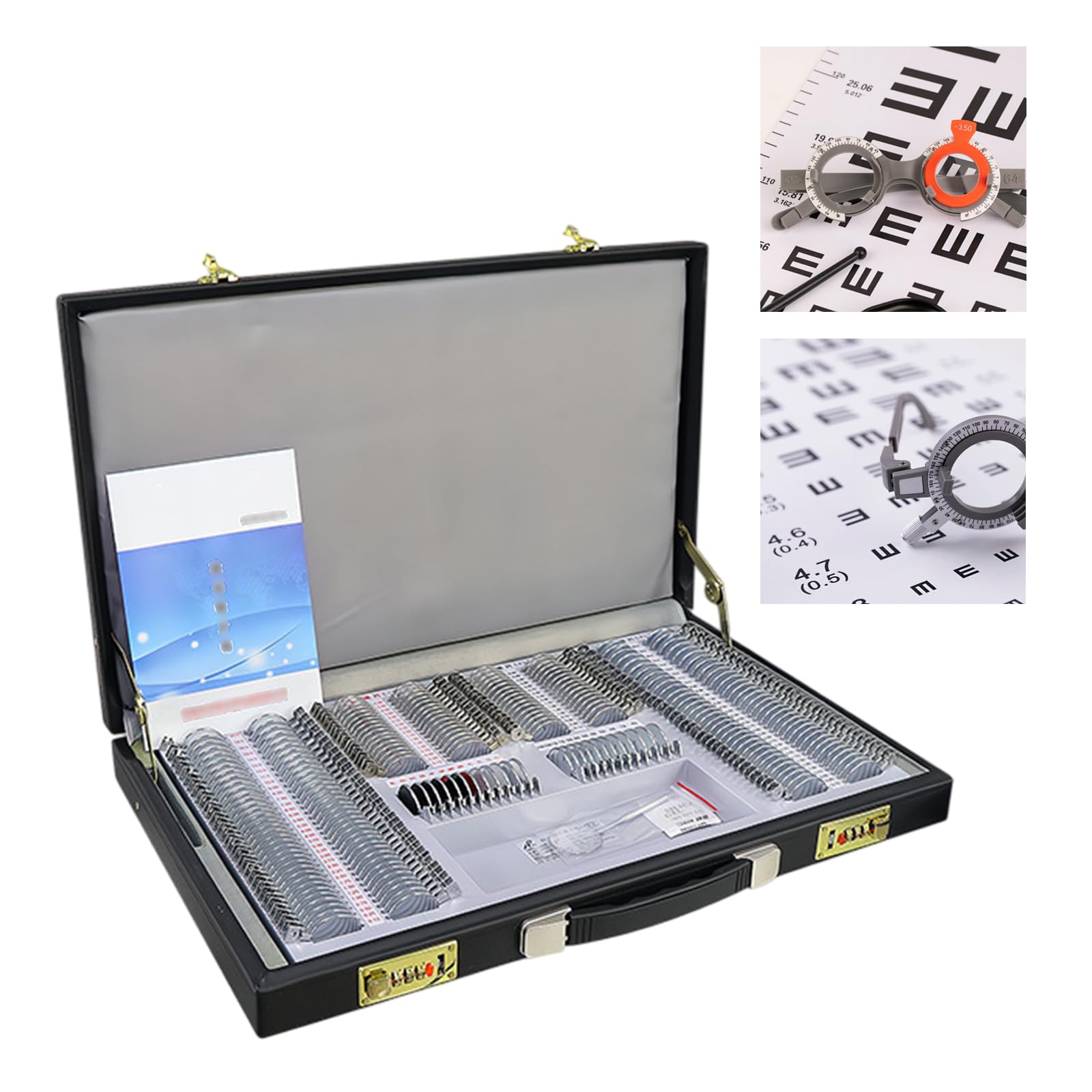 Ysfhyan 1 232 Pcs Optical Trial Lens Set Plastic Rim,Optometry Box Equipment,Professional Optometry Trial Lens Set,High Transmittance Optical Trial Lens Set,Diopters 0.2-20.00,For Vision Tests At Opticians