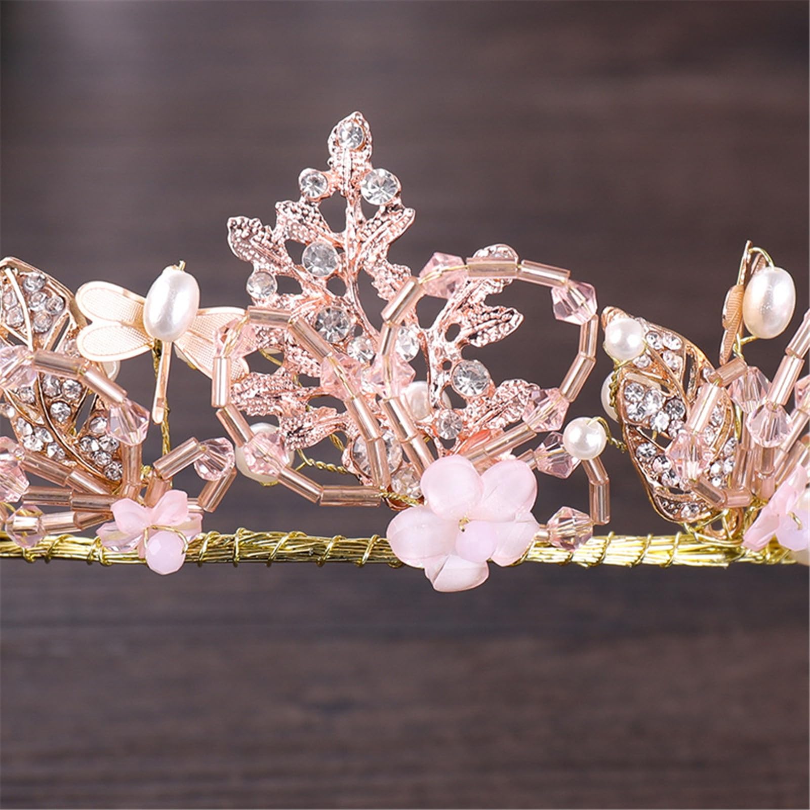 Corona di Cristallo Copricapo da sposa con corona di perle, fasce for capelli per la festa