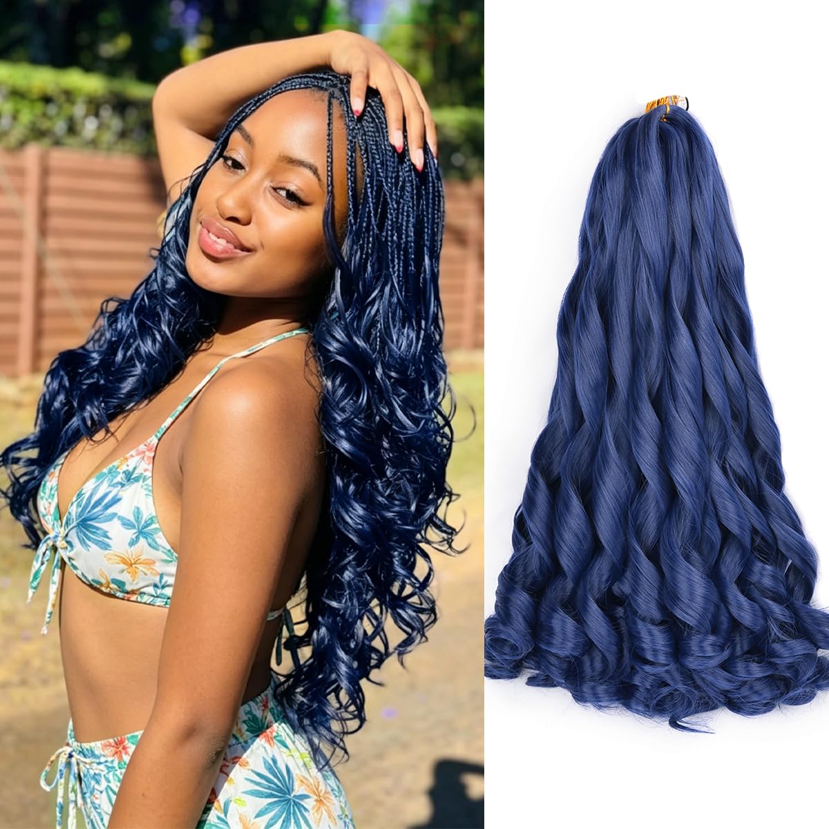 French Curl Synthetic Braiding Hair Extensions