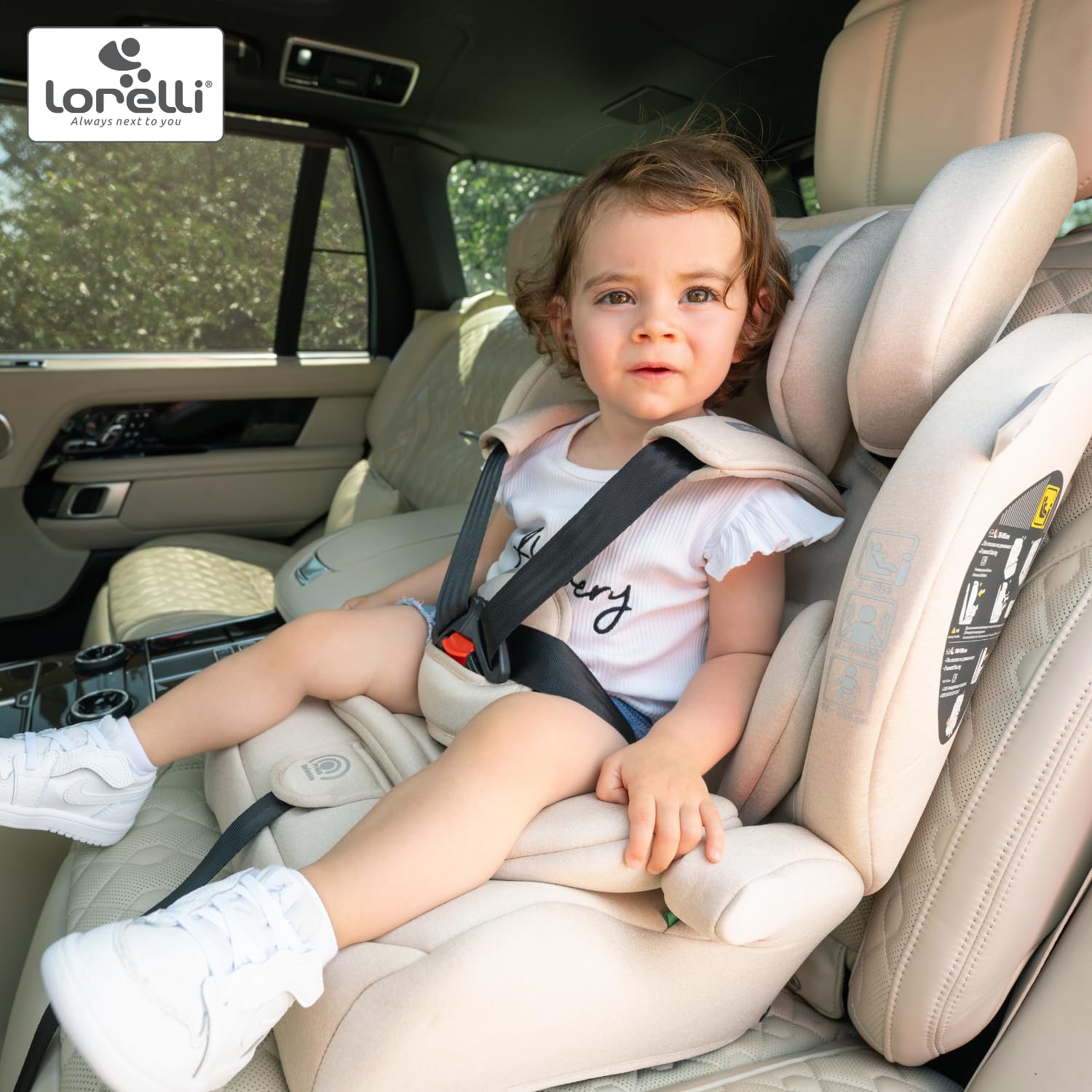 Lorelli Auto Kindersitz 9-36kg Adventure i-Size 76-150 cm, mitwachsender Autositz für Kinder, Babysitz, Autokindersitz, Einstellbare Kopfstütze, 5-Punkt-Sicherheitsgurt, ginger