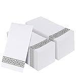 Vplus 200 PACK Guest Towels Disposable Bathroom, Decorative Bathroom Napkins, Soft and Absorbent Disposable Dinner Napkin Cloth Like for Kitchen, Weddings, Thanksgiving, Christmas Party