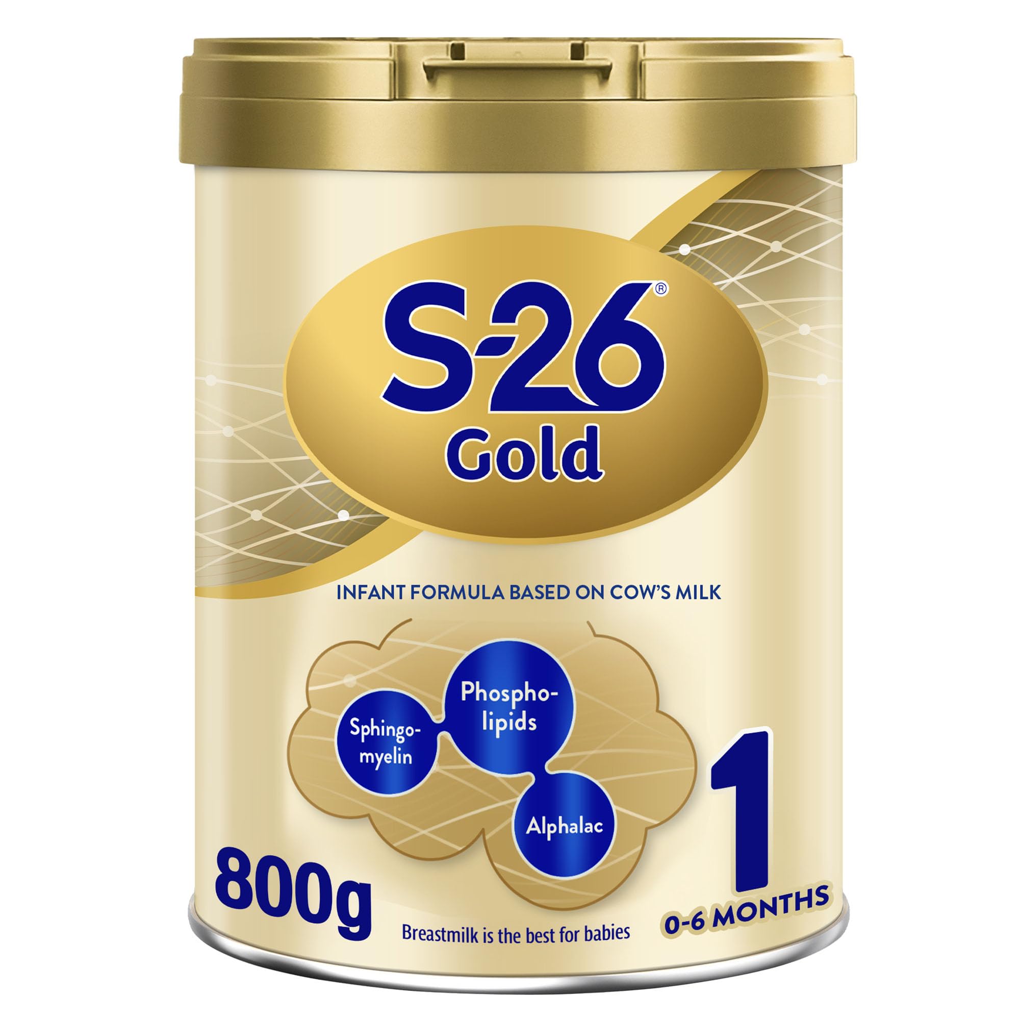 S-26 GOLD Stage 1 Infant Formula (0-6 Months) – Premium Starter Infant Milk Formula, from birth to 6 months, 800g Powder Tin with Scoop | s26 gold 1, premium infant formula 0-6 months