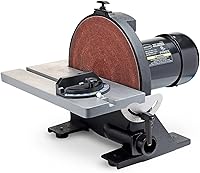 Eastwood 12" Disc Sander: 1.25HP Power, Cast Iron Base, 45° Adjustable Table, Vacuum Port & Miter Gauge